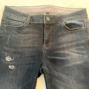 Embellished, distressed jeans